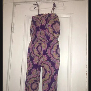 Baby gap kids purple paisley romper Sz 5T long